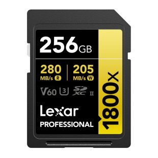 Lexar mälukaart SDXC Pro 1800x U3 UHS-II R280/W210 (V60) 256GB
