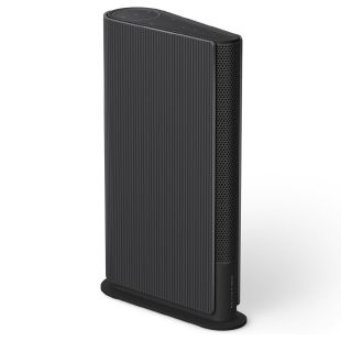 Bang & Olufseni Beosound Emerge multiruum Wifi kõlar on musta värvi ja disainilt raamatu kujuline