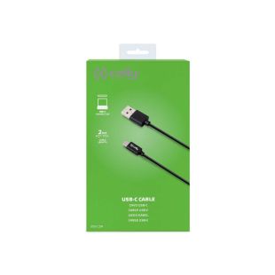 Celly USB-A to USB-C kaabel 1m, must