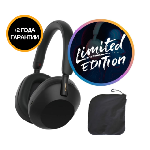 Sony m&uuml;rasummutavad bluetooth Hi-Res k&otilde;rvaklapid WH-1000XM5 koos pehme kandekotiga, must