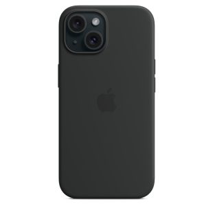 Apple iPhone 15 silikoonümbris MagSafe, must