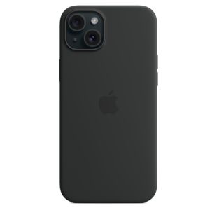 Apple iPhone 15 Plus silikoonümbris MagSafe, must