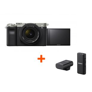 Sony a7c hübriidkaamera 28-60 mm komplekt koos ECM-W2BT mikrofoniga