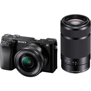 Sony hübriidkaamera a6100, 16-50 ja 55-210 kit, must