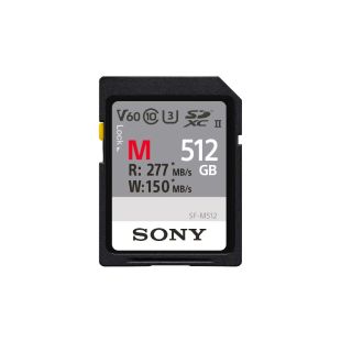 Sony mälukaart 512GB, lugemiskiirus 277 MB/s