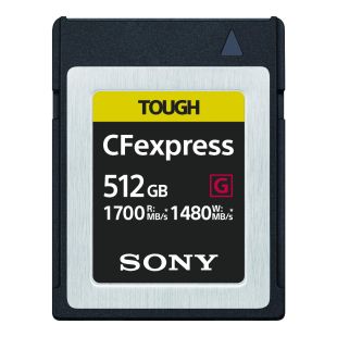 Sony CFexpress tüüp-B mälukaart 512GB TOUGH, lugemiskiirus 1700 MB/s