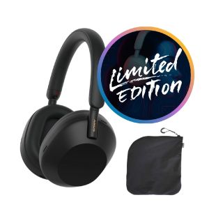 Sony mürasummutavad bluetooth Hi-Res kõrvaklapid WH-1000XM5 koos pehme kandekotiga, must