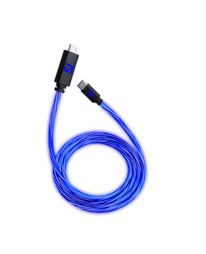 Floating Grip LED-valgustusega kaabel USB-C - USB-C, 3m, sinine