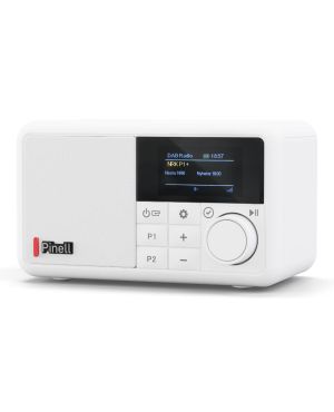 Pinell Compact FM/DAB/DAB+ kaasaskantav raadio, valge