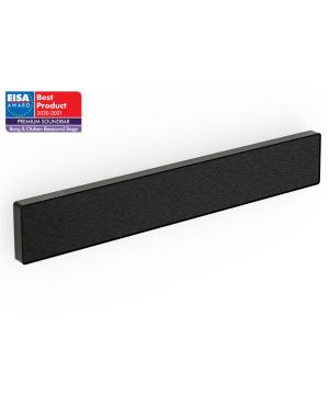 Bang & Olufsen multiruum WiFi ribakõlar Beosound Stage on mustast alumiiniumist raamiga ning kõlareid katab tumehall kangas
