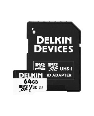 Delkin microSDXC Trail Cam Hyperspeed UHS-I R100/W75 (V30) 64GB