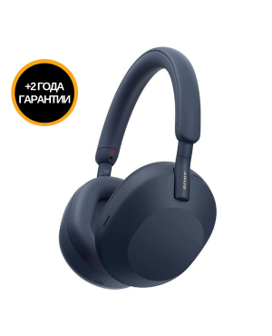 Шумоподавляющие  bluetooth-наушники Sony Hi-Res WH-1000XM5, синие