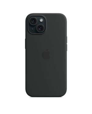 Apple iPhone 15 silikoonümbris MagSafe, must