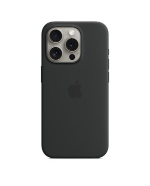 Apple iPhone 15 Pro silikoonümbris MagSafe, must