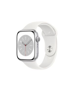 Nutikell Apple Watch Series 8 Alumiinium GPS + LTE 45mm, hõbedane/valge