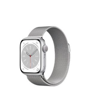Nutikell Apple Watch Series 8 Roostevaba Teras GPS + LTE 45mm, Milanese rihm, hõbedane