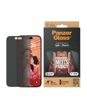 Apple iPhone 15/16 ekraani kaitseklaas privaatsusfiltriga PanzerGlass