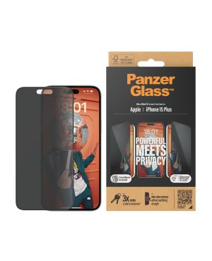Apple iPhone 15/16 Plus ekraani kaitseklaas privaatsusfiltriga PanzerGlass
