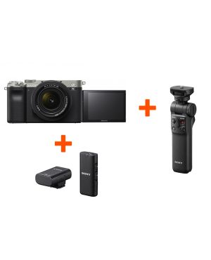 Sony a7c hübriidkaamera komplekt GP-VPT2BT statiivi ja ECM-W2BT mikrofoniga