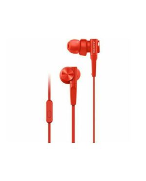 Sony Extra Bass mikrofoniga nööpkõrvaklapid MDR-XB55AP, punane