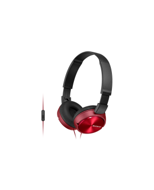 Sony mikrofoniga kõrvaklapid MDR-ZX310AP, punane