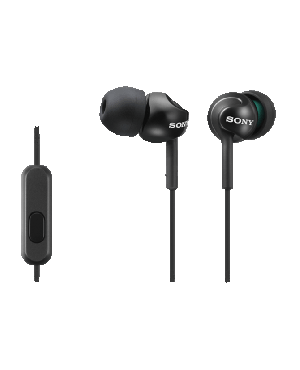 Наушники-вкладыши Sony MDR-EX110AP с микрофоном, чёрные