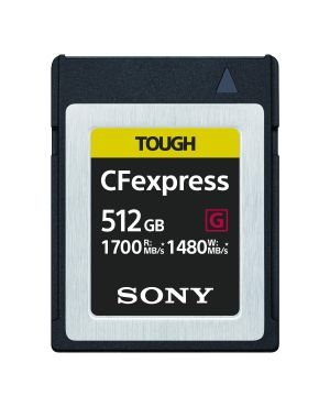 Sony CFexpress tüüp-B mälukaart 512GB TOUGH, lugemiskiirus 1700 MB/s